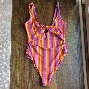 Skatie Striped Multicolor One-Piece Swimsuit